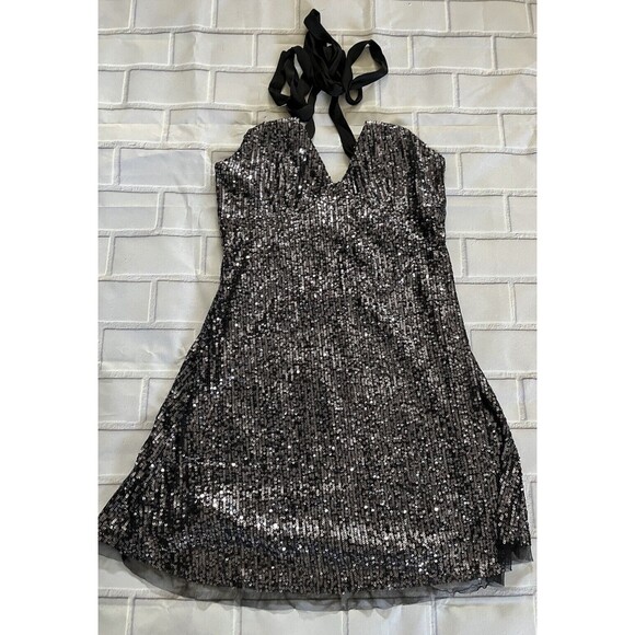 Free People Intimately Women's Gold Rush Mini Dress Night Combo Sequined XS - Picture 1 of 6